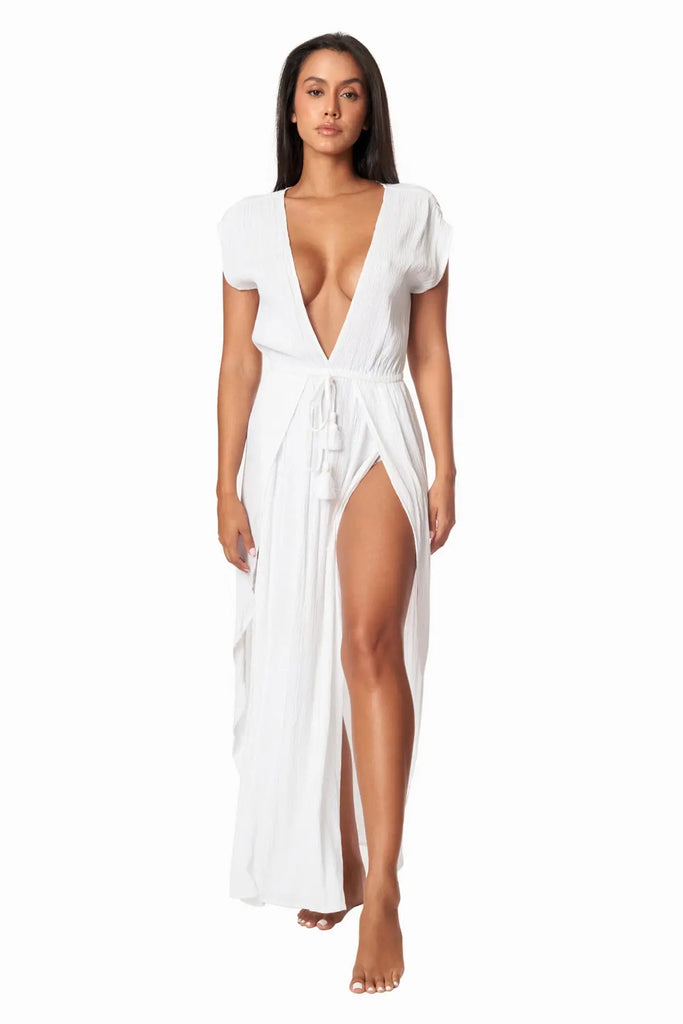 Lille 2 Slit Maxi Dress - La Moda Clothing