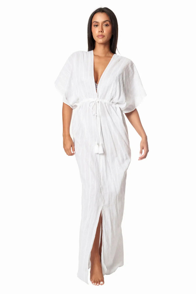 Moda Long Kaftan-Style Robe And Beachwear Cover Up - La Moda Clothing