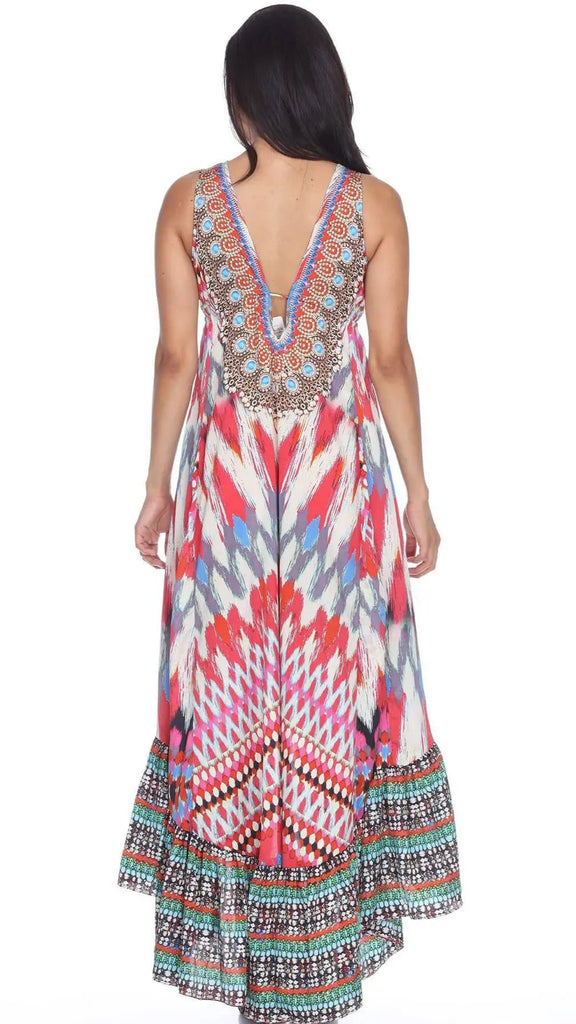 High Low Dresses Resort Beach Boho Casual Summer Evening Vestido Dress Vacation Travel Bohemian - La Moda Clothings