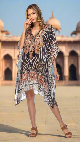 Women's Short Caftans for Lounging - La Moda Clothings