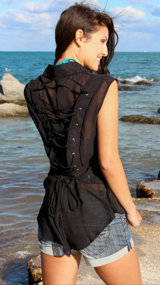 Sheer Summer Tops from La Moda - La Moda Clothings