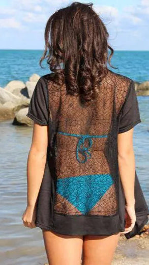 Swim Cover Up Kimono - La Moda Clothings
