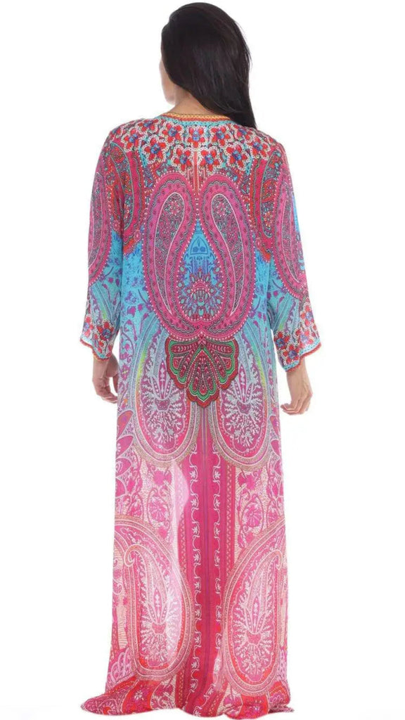 Wholesale Best Swimwear Cover Up Kimonos In Multi-Color Prints FRor Women Made From Viscose Silk - La Moda Clothings