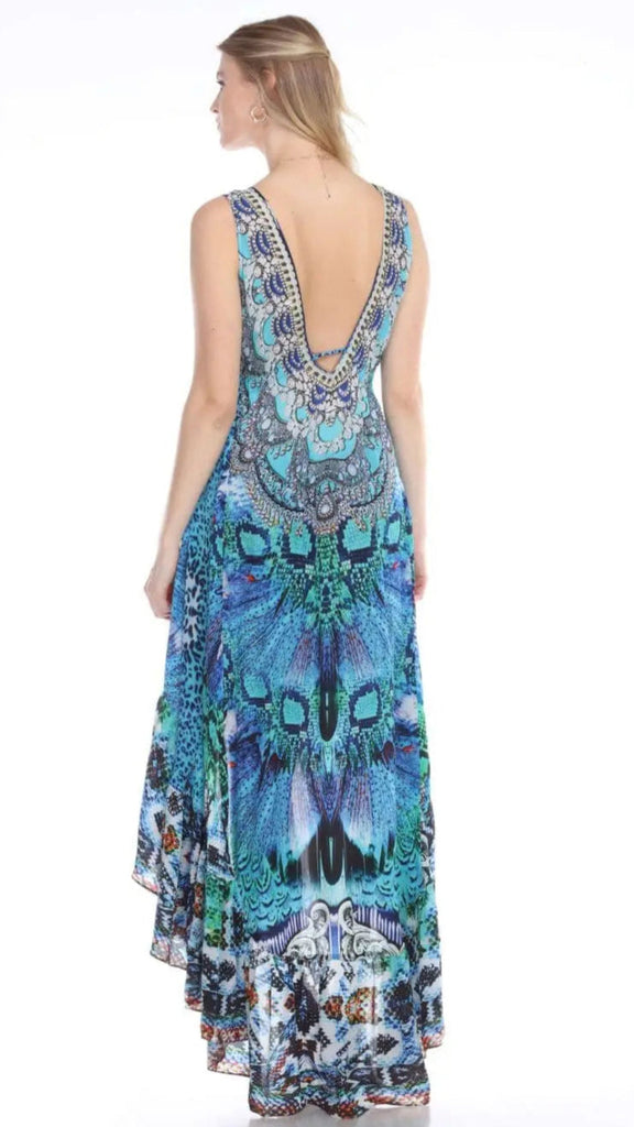 Hi Lo Dresses by La Moda | Premier Collection in Viscose Crepe Silk | Resort Wear - La Moda Clothings