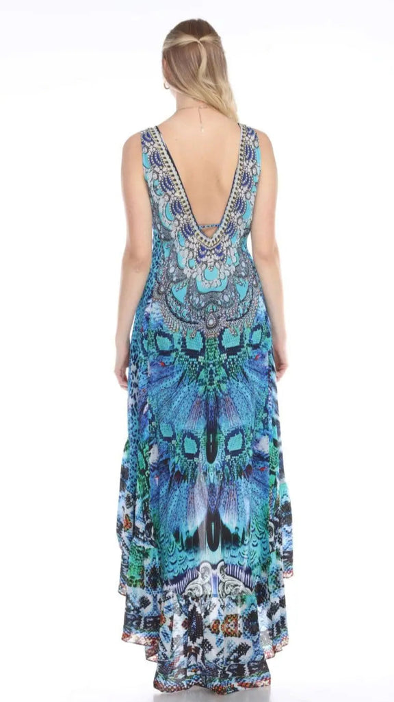 Hi Lo Dresses by La Moda | Premier Collection in Viscose Crepe Silk | Resort Wear - La Moda Clothings