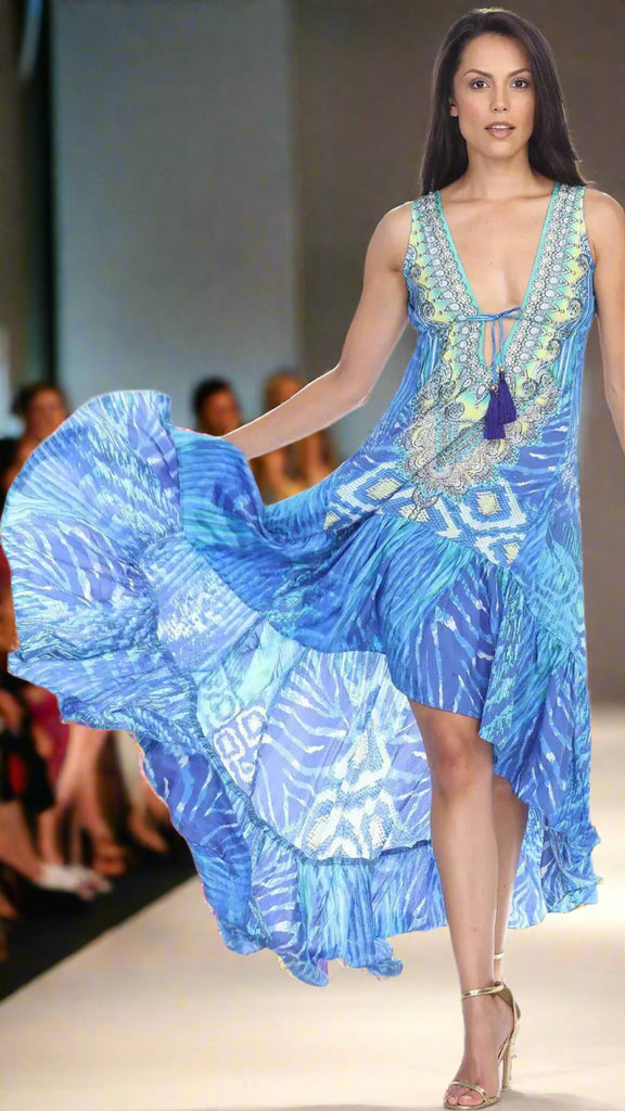 High Low Dresses Resort Beach Boho Casual Summer Evening Vestido Dress Vacation Travel Bohemian… - La Moda Clothings