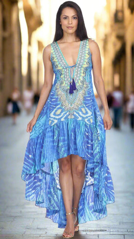 High Low Dresses Resort Beach Boho Casual Summer Evening Vestido Dress Vacation Travel Bohemian… - La Moda Clothings