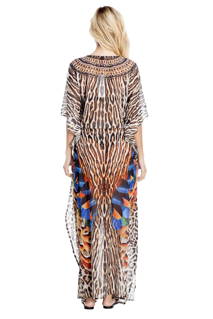 Club Moda :Women's Long Caftan Dress with front Slit | Luxuriously Soft Kaftans - La Moda Clothings