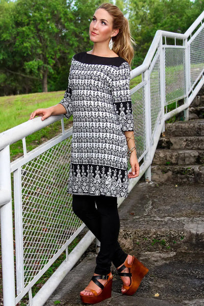 Boat neck sale tunic dress