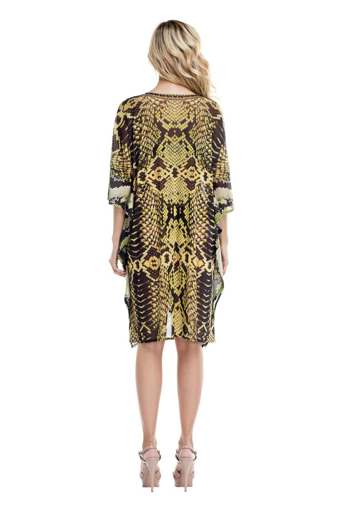 Multi Color Sheer Kaftan / Cover Up - La Moda Clothings