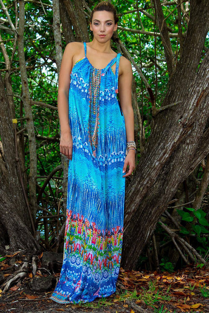 Neck Lace / Hatler Neck Dress For Beach Cover Up - La Moda Clothings