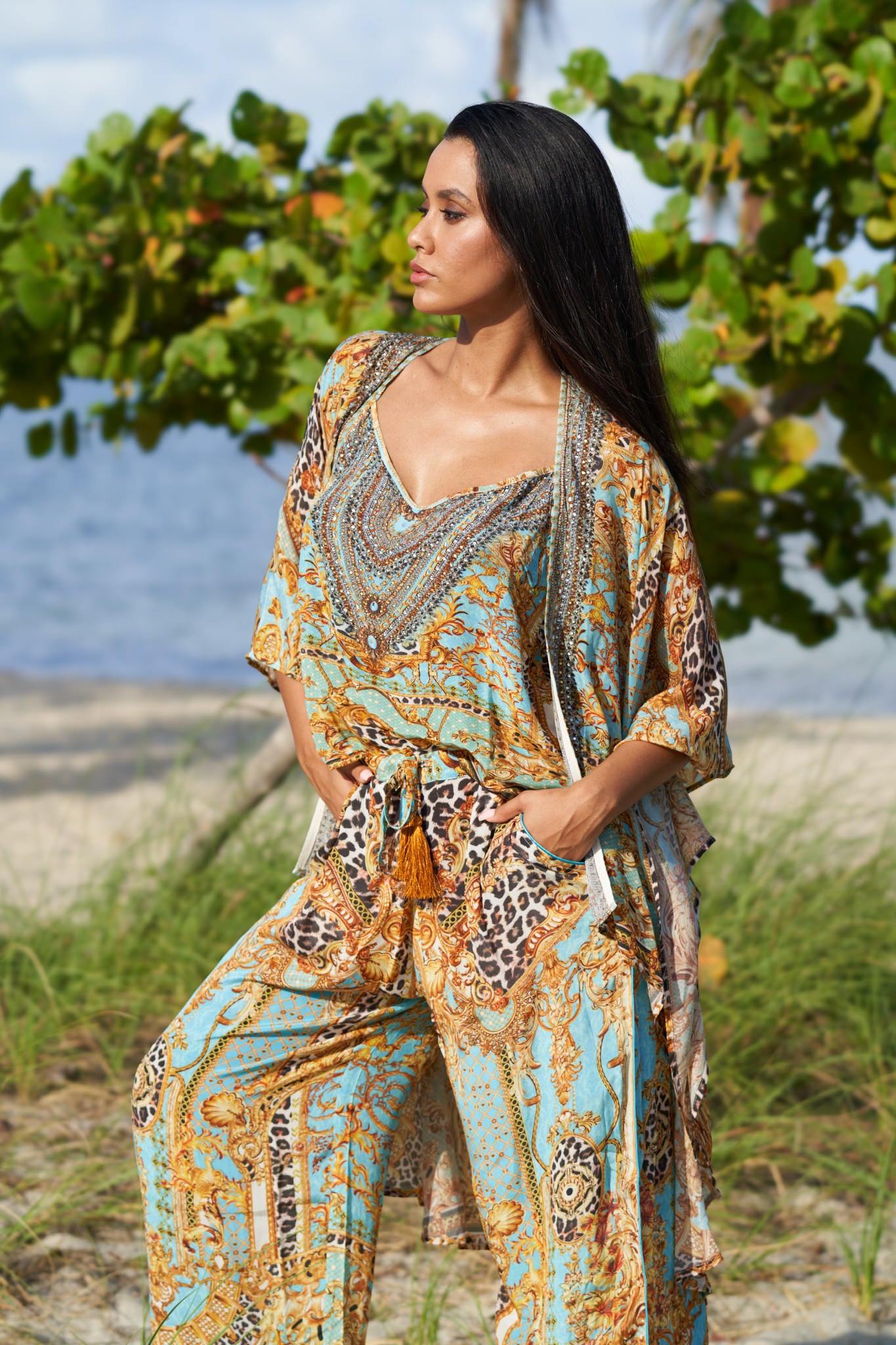 Premium Photo  Fashion woman wearing beach clothes on resort