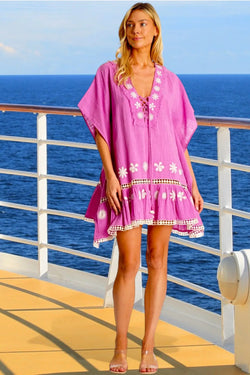 Embroidered Cover Up Caftan  La Moda Clothing