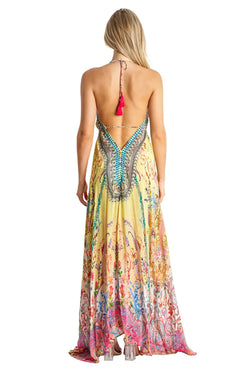 Resortwear Maxi Halter Dress - La Moda Clothing