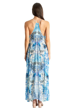 Spaghetti Strap Maxi Resort Dress with Front Pockets - La Moda Clothing