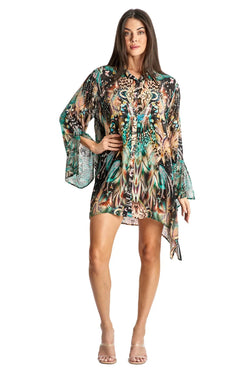 Easy Shirtdress Cover-Up - La Moda Clothing