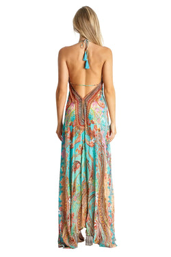Halter Maxi Resort Dresses for Women - La Moda Clothing