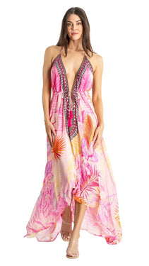 Backless Halter Maxi Dress La Moda Clothing