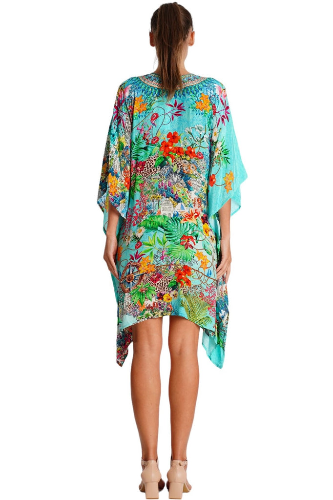 resort kaftan dress Pink caftan summer, resort kaftan dressing gown, lotus kaftan abstract print, vacation cruise dress