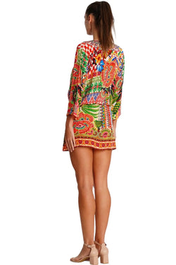 Front Drawstring Tunic Dress  La Moda Clothing