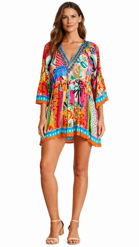 Tropical Mini Dress  La Moda Clothing