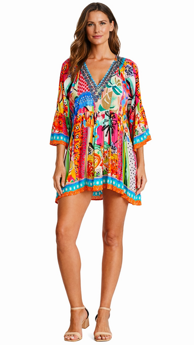 Tropical Mini Dress  La Moda Clothing