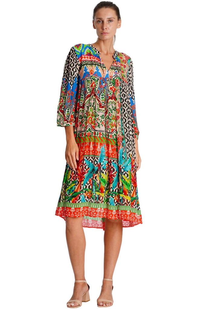 Boho Tribal Print Midi Dress Wholesale