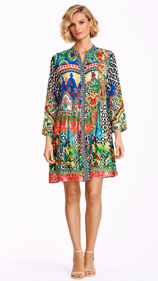 Front Button Mini Dresses for Coastal Stores  La Moda Clothing