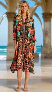 Midi Shirt Dress  La Moda Clothing