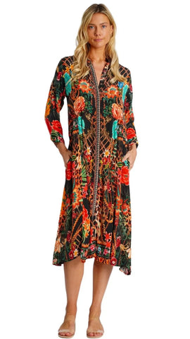 Midi Shirt Dress  La Moda Clothing