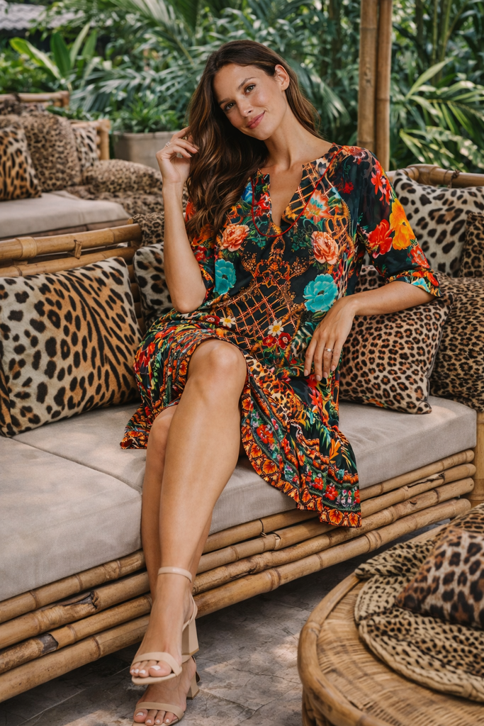 Sophie Tiered Midi Dress  La Moda Clothing