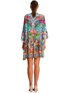 Tropical Print Mini Dress  La Moda Clothing