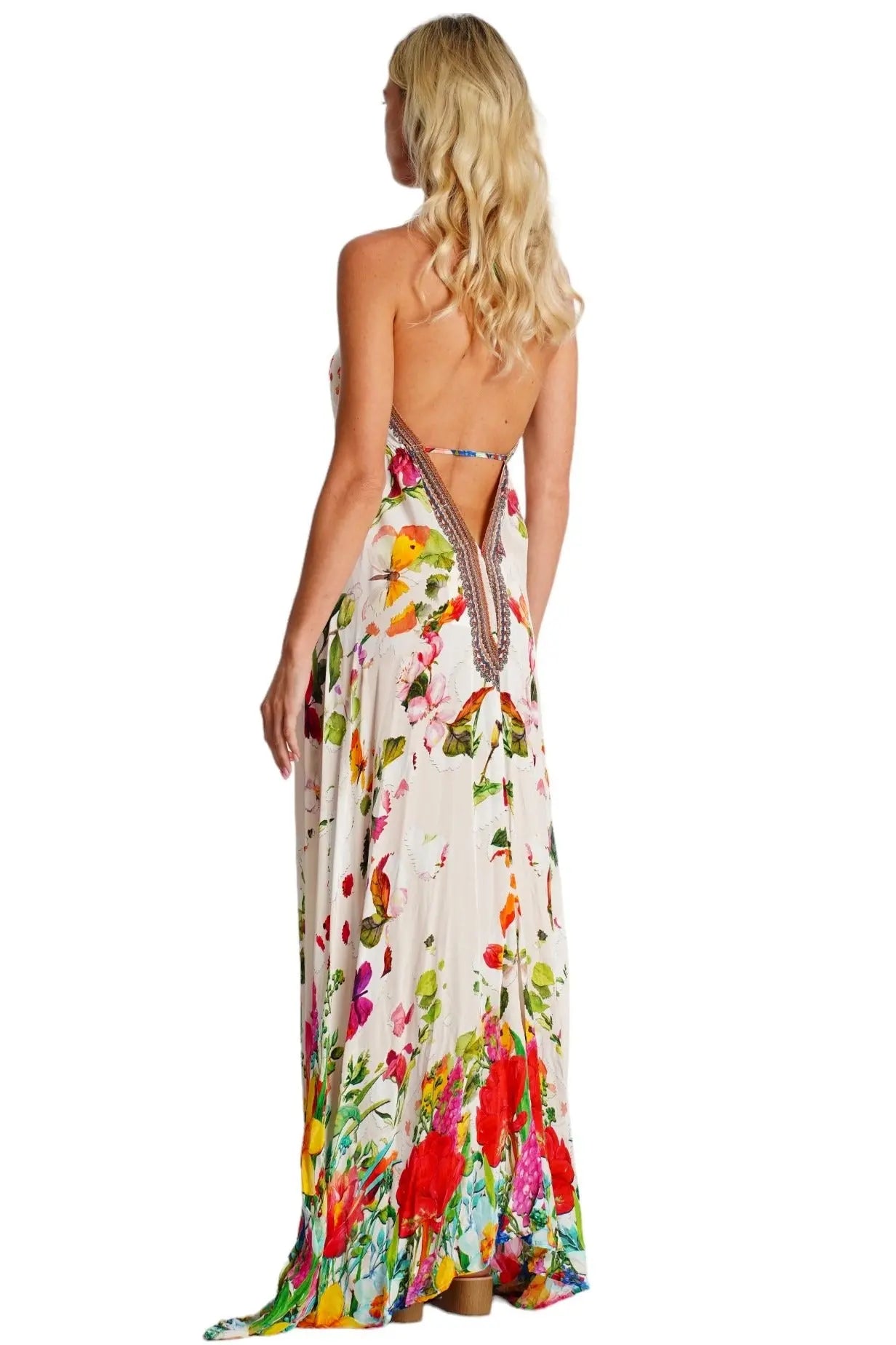 High-Low Halter Maxi Dress  La Moda Clothing