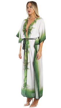 Palm Print Resort Kimono Cover-Up – Luxury Beach Vacation Wear | Club Moda  La Moda Clothing
