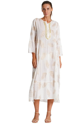 White Caftan Dress  La Moda Clothing