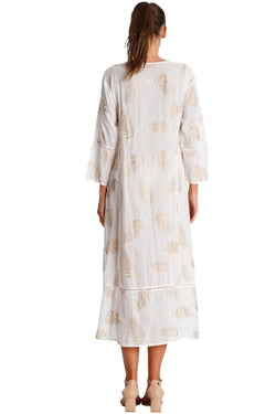 White Caftan Dress  La Moda Clothing