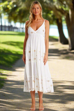 White Sundress  La Moda Clothing