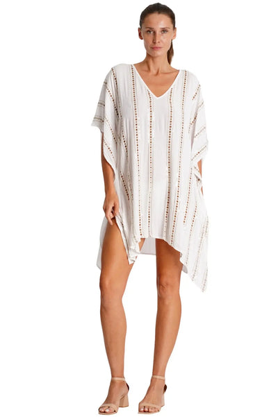 White Caftan Cover Up  La Moda Clothing