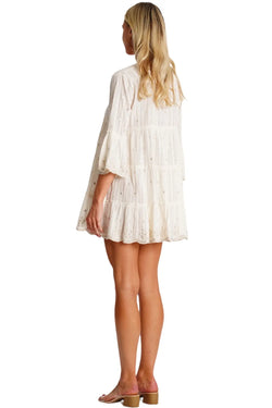 Cute White Mini Dress  La Moda Clothing