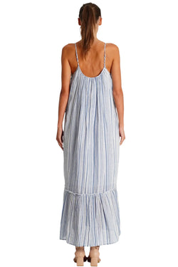 Lose Striped Maxi Dress  La Moda Clothing