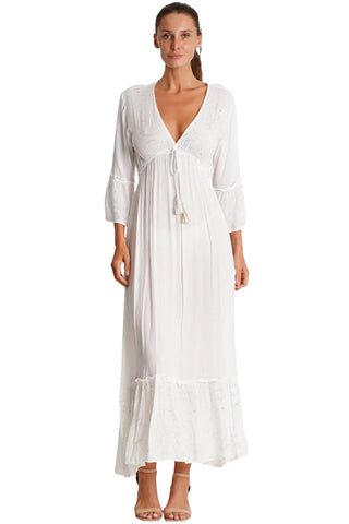 White Maxi Dress  La Moda Clothing