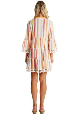 3/4 Sleeve Mini Dress  La Moda Clothing