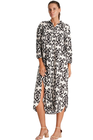 Maxi Shirt Dress  La Moda Clothing