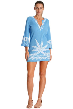 Embroidered Beach Cover Up  La Moda Clothing