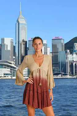 Dyed Mini Dress  La Moda Clothing