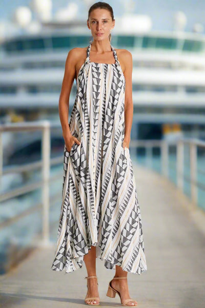 Summer Halter Neck Dress  La Moda Clothing