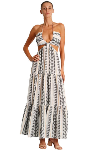 Cut Out Maxi Dress  La Moda Clothing