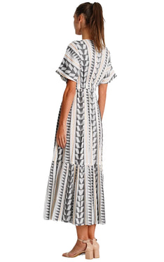 Striped Summer Dress  La Moda Clothing