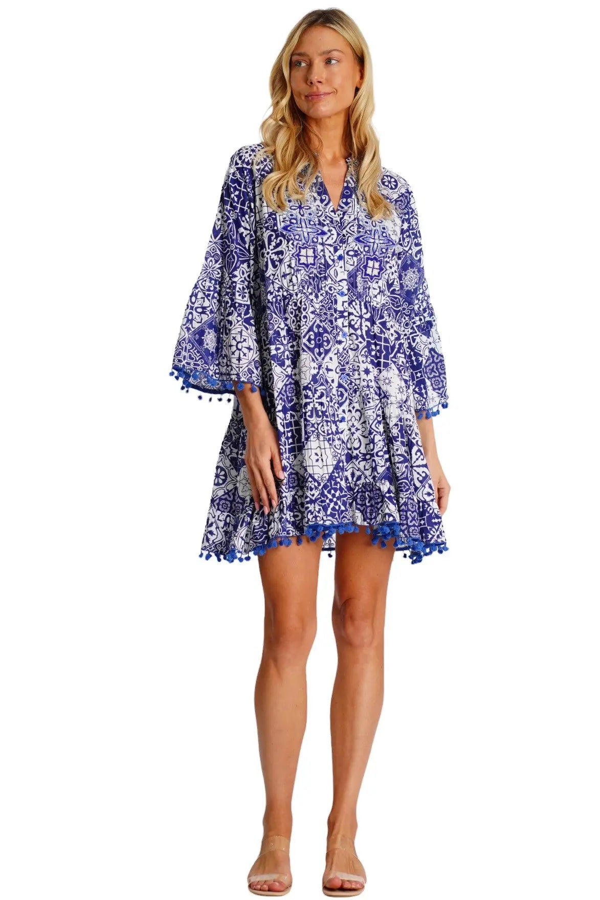 Summer Mini Shirt Dress  La Moda Clothing