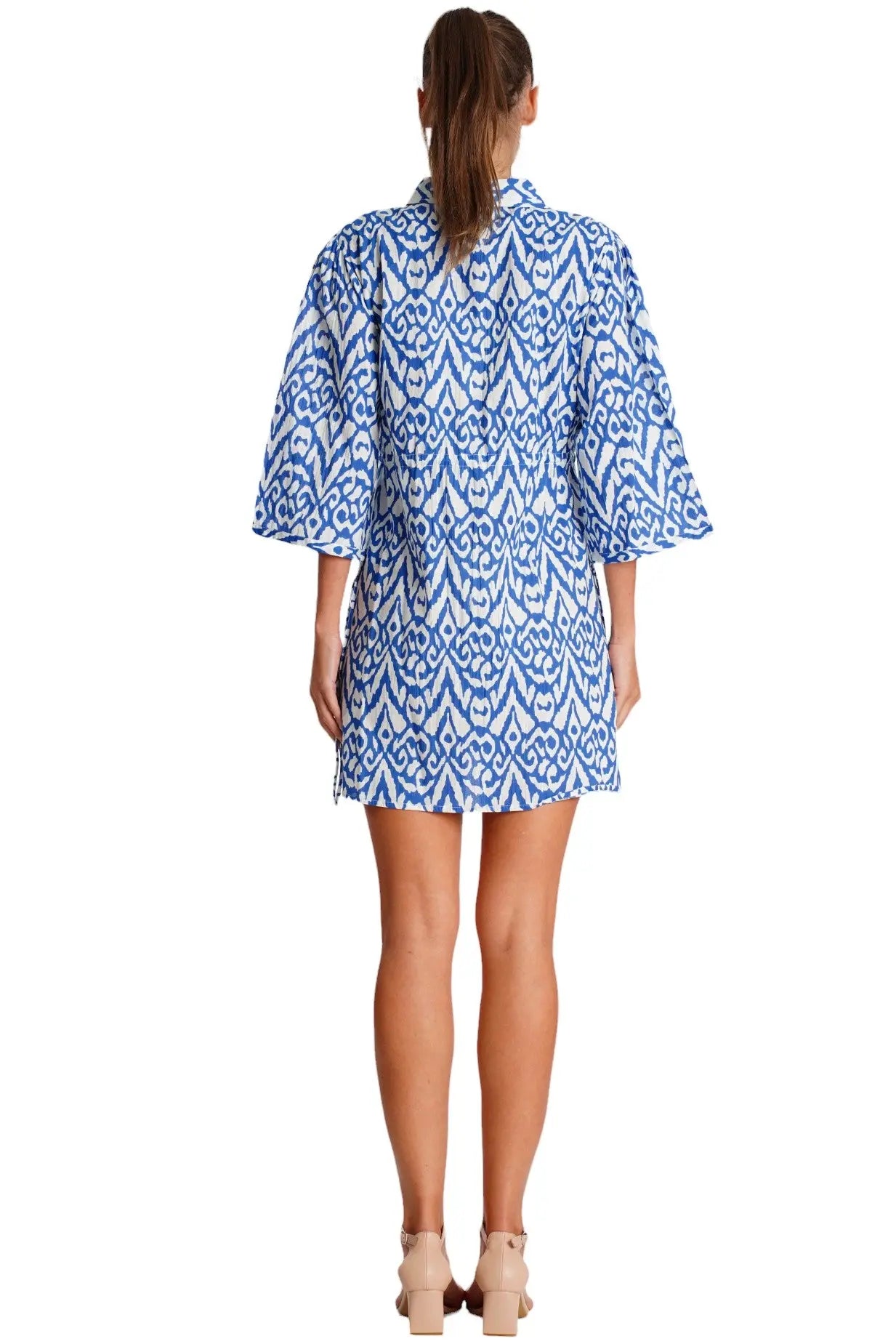 Front Drawstring Short Dress  La Moda Clothing